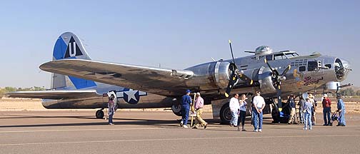 Boeing B-17G Flying Fortress N9323Z Sentimental Journey, Copperstate Fly-in, October 22, 2011